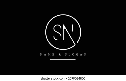 SN, NS, S, N abstract letters logo monogram