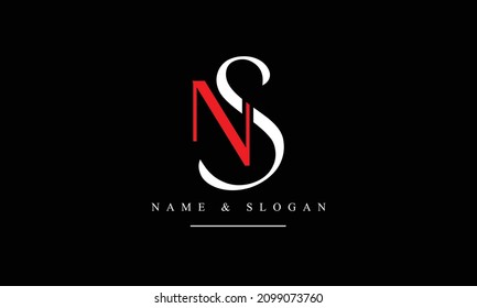 SN, NS, S, N abstract letters logo monogram