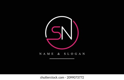 SN, NS, S, N abstract letters logo monogram