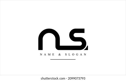 SN, NS, S, N abstract letters logo monogram
