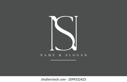 SN, NS, S, N abstract letters logo monogram