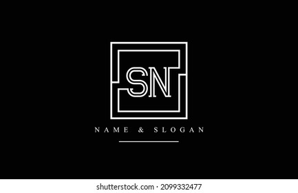 SN, NS, S, N abstract letters logo monogram