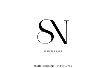 SN, NS, S, N, Abstract Letters Logo Monogram