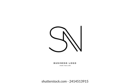 SN, NS, S, N, Abstract Letters Logo Monogram