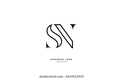 SN, NS, S, N, Abstract Letters Logo Monogram