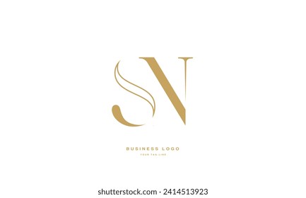 SN, NS, S, N, Abstract Letters Logo Monogram