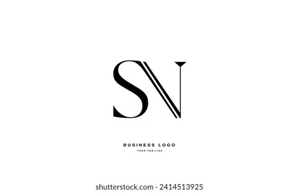 SN, NS, S, N, Abstract Letters Logo Monogram