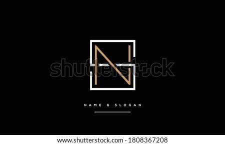 SN ,NS ,S ,N  Abstract Letters Logo Monogram Imagine de stoc © 