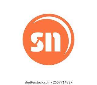 SN sport emblem or team logotype. Ball logo with a combination of Initial letter S and N for balls shop, sports company, training, club badge. Vector illustration.