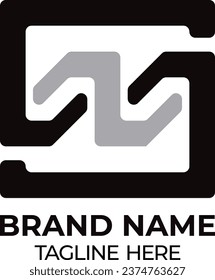 SN with Square Logo Vector