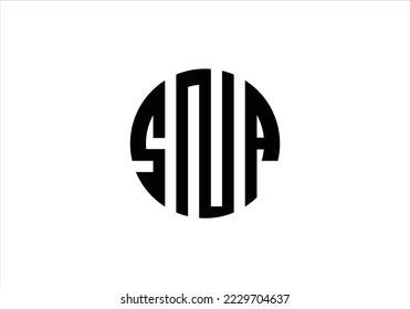Plantilla de diseño de logotipo de monograma abstracto de letras SNA 