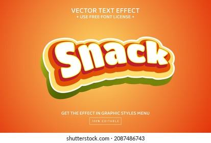 Snack 3D editable text effect