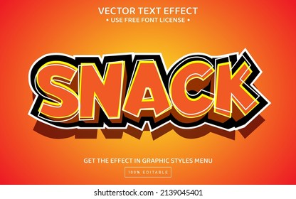Snack 3D editable text effect template