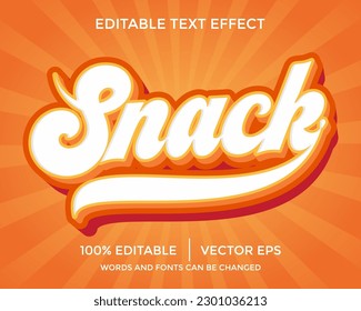 Snack 3D editable text effect
