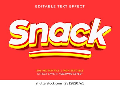 Snack 3d editable text effect food style