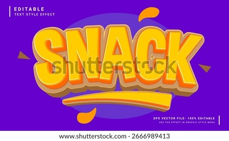 Snack 3d editable text effect food style