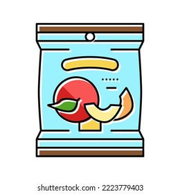 Imbiss Apfelfrucht Symbol Vektorgrafik. Apfelkuchen-Fruchtschild. einzelne Symbolillustration
