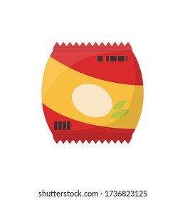 Snack bag in simple modern flat  style vector design for your design work, presentation, website.