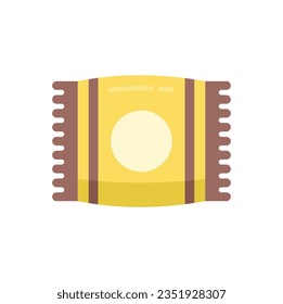 Snack bar pack icon flat vector. Granola energy. Sweet cereal isolated