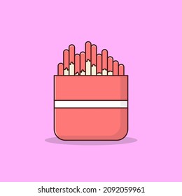Snack bar strawberries chocolate illustration. Food icon concept isolated vector. cartoon style.