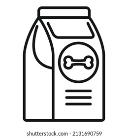 Snack bone pack icon outline vector. Dog food. Pet animal