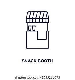 snack booth  outline icon. Linear vector from food concept. Thin line snack booth  icon isolated on white background