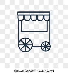 Snack booth vector icon isolated on transparent background, Snack booth logo concept