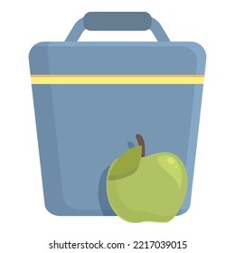 Snack Box Icon Cartoon Vector. Healthy Meal. Time Try