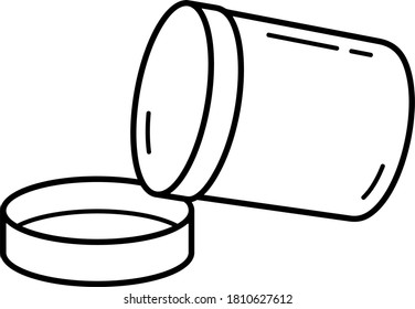 Snack box. Vector outline icon.