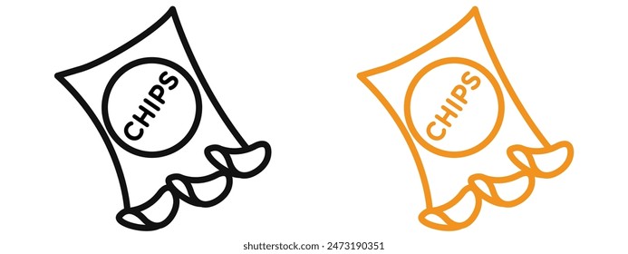 Snack Chips Icon Ideal for Food and Beverage Branding