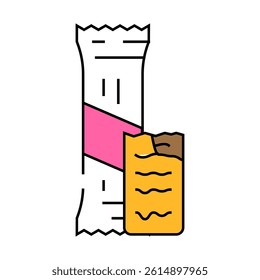 snack chocolate candy food line icon vector. snack chocolate candy food sign. isolated symbol illustration