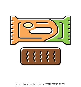 snack chocolate color icon vector. snack chocolate sign. isolated symbol illustration