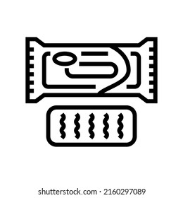 snack chocolate line icon vector. snack chocolate sign. isolated contour symbol black illustration