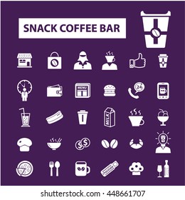snack coffee bar icons