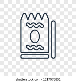 Snack concept vector linear icon isolated on transparent background, Snack concept transparency concept in outline style
