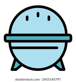 Snack container icon outline vector. Food package. Packet chip color flat