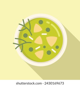 Snack cream soup icon flat vector. Gastronomy vegetable. Aliment cooking