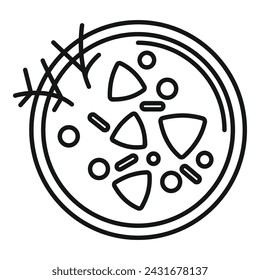 Snack cream soup icon outline vector. Gastronomy vegetable. Aliment cooking