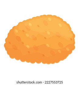 Vector de caricatura de icono de croquette de aperitivos. Cocina gastronómica. Comida de cocina