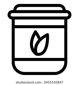 Snack cup icon outline vector. Coffee box. Food bag
