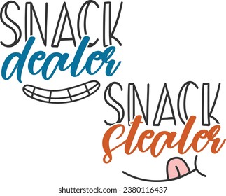 Snack Dealer Snack Stealer - Daddy and Me Matching Designs