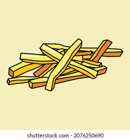 Snack Drawing French Fries Illustration Stock Vector (Royalty Free ...