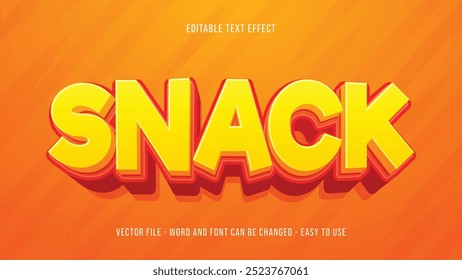Snack editable text effect, bold text style effect