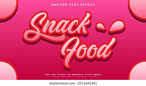 Snack Food editable text effect Template Suitable for delicious food