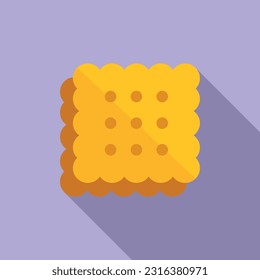 Snack food icon flat vector. School food. Dinner eating