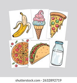 Snack food vector illustration design