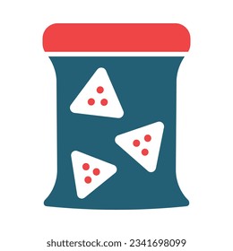 Snack Glyph Two Color Icon For Personal And Commercial Use.
