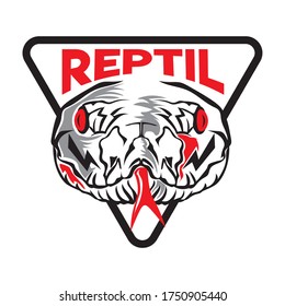 Snack head good for Reptil club logo and patch design also tshirt design