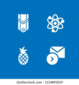 snack icon. 4 snack set with miscellaneous and pineapple vector icons for web and mobile app