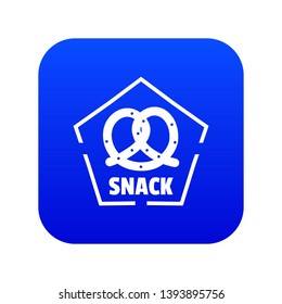 Snack icon blue vector isolated on white background